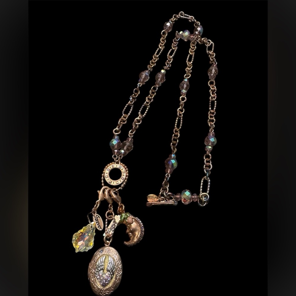 Kirks Folly Rose Gold Charm Locket Necklace